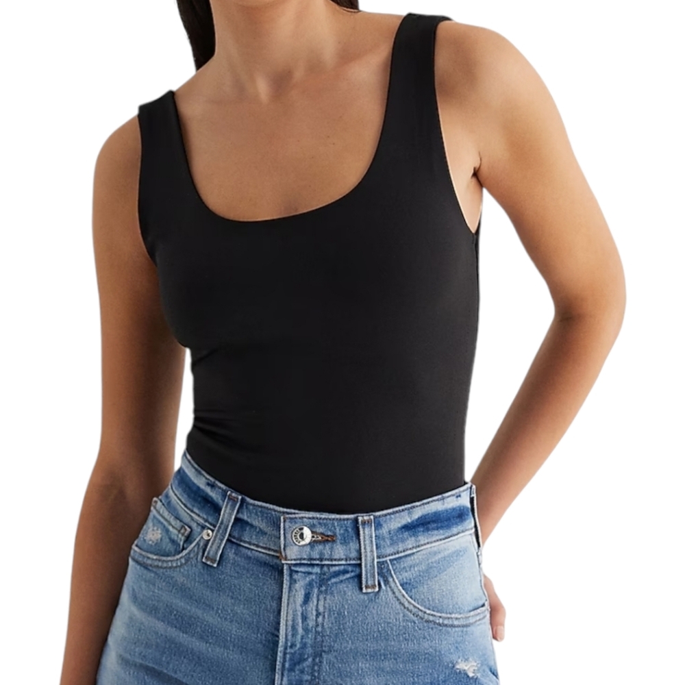 Express Black Scoop Neck Tank Top for Women